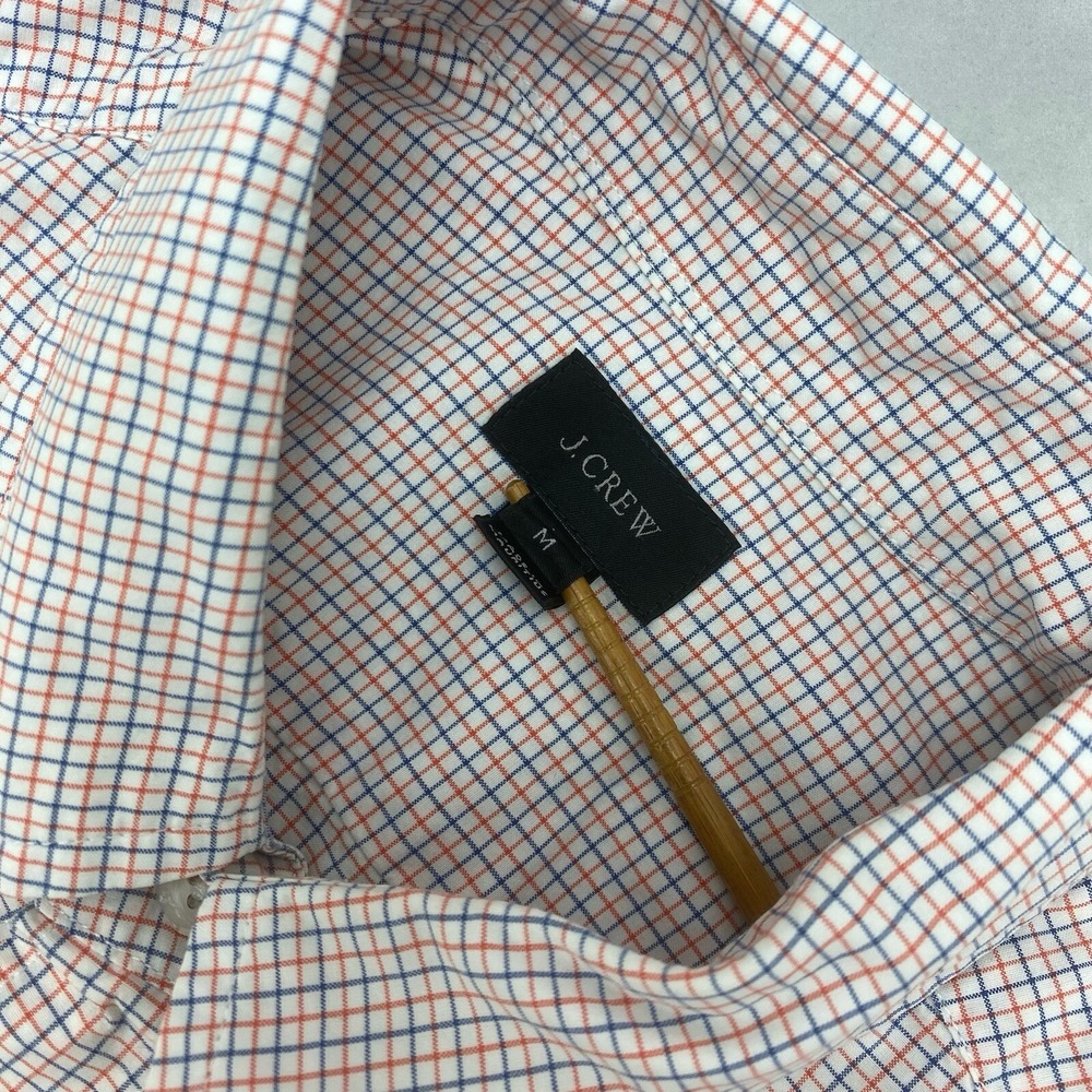 J. Crew Mens Blue Red Plaid Cotton Long Sleeve Button Down Shirt M - Picture 2 of 6